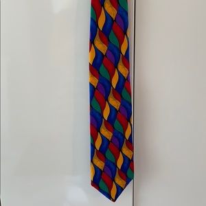 J Garcia multi color silk tie